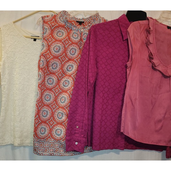 Talbots Tops - Talbots Blouse Lot of 4 Tops Sz Small Pink Fuschia Eyelet Multi Ivory‎ Lace